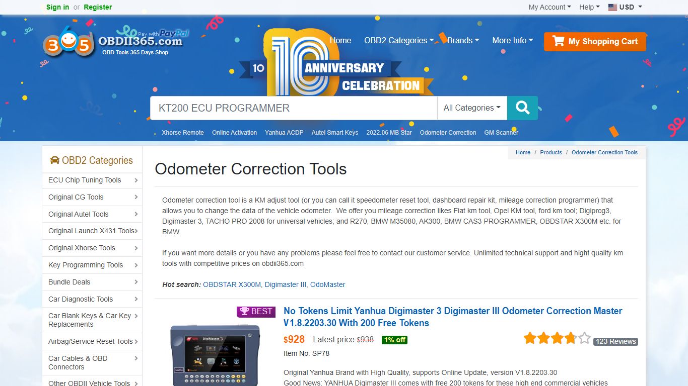 Odometer Correction Tool and Mileage Programmer for Sale - OBDII365