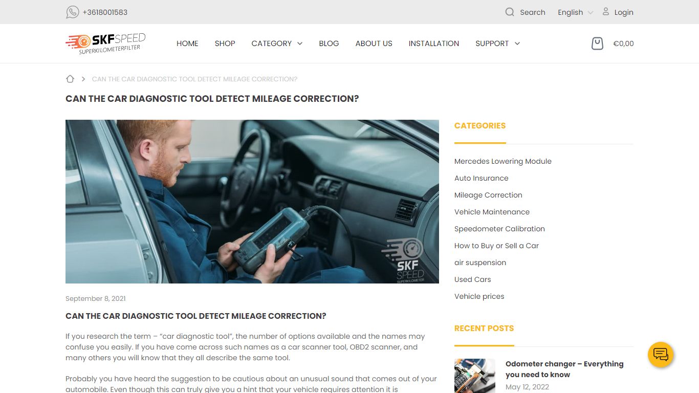 CAN THE CAR DIAGNOSTIC TOOL DETECT MILEAGE CORRECTION?